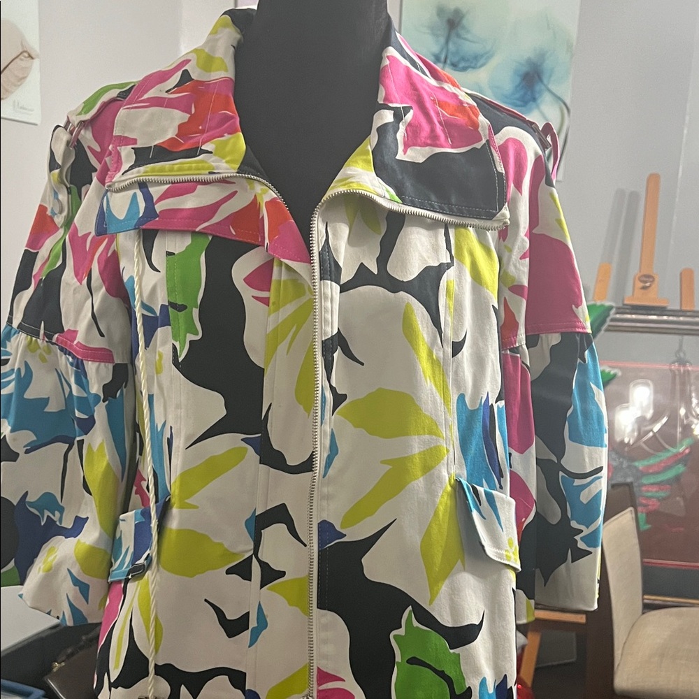 Cache Multicolor Floral Teddy Jacket - image 13